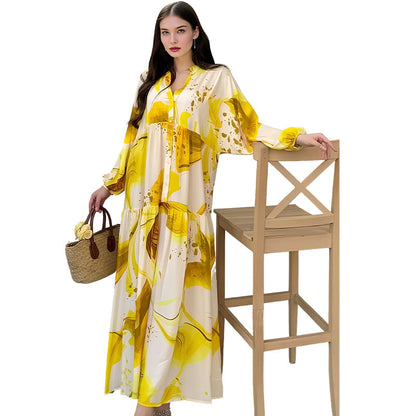 🔥Hot Sale Deals-Women's Floral V-Neck Maxi Dress