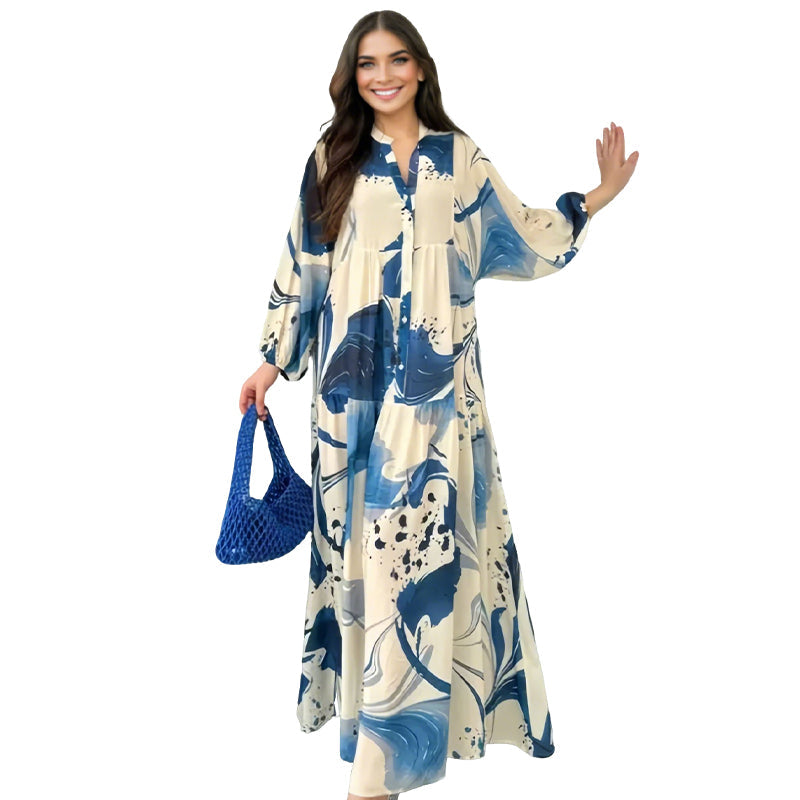🔥Hot Sale Deals-Women's Floral V-Neck Maxi Dress