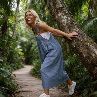 👗Women's Casual Loose Overall Dress – Relaxed Fit. Side Pockets & Breathable Fabric ✨