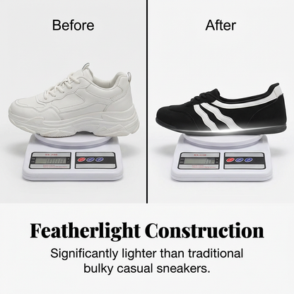 ⏳Time-Limited Special⏰Women's Retro Wave Stripe Lace-Up Sneakers