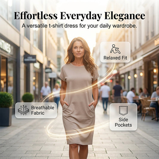 🔥Hot Sale 49% OFF⏳Women's Casual Short Sleeve T-Shirt Dress🌟 Effortlessly Stylish. All-Day Comfort 👗