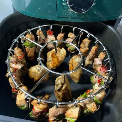 🔥New Hot Selling❤️‍🔥 Stainless Steel Round Oven Grill with Skewer