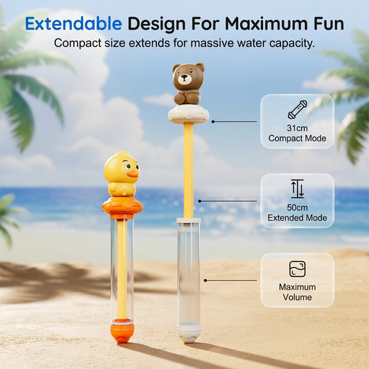 ⏰🔥LIMITED TIME 50% OFF! 🐾 Cartoon Animal Pull-Action Water Gun Toy – Fun. Safe & Perfect for Outdoor Play 💦🎉