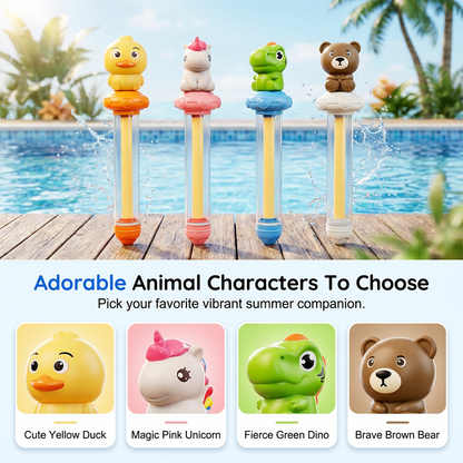 ⏰🔥LIMITED TIME 50% OFF! 🐾 Cartoon Animal Pull-Action Water Gun Toy – Fun. Safe & Perfect for Outdoor Play 💦🎉