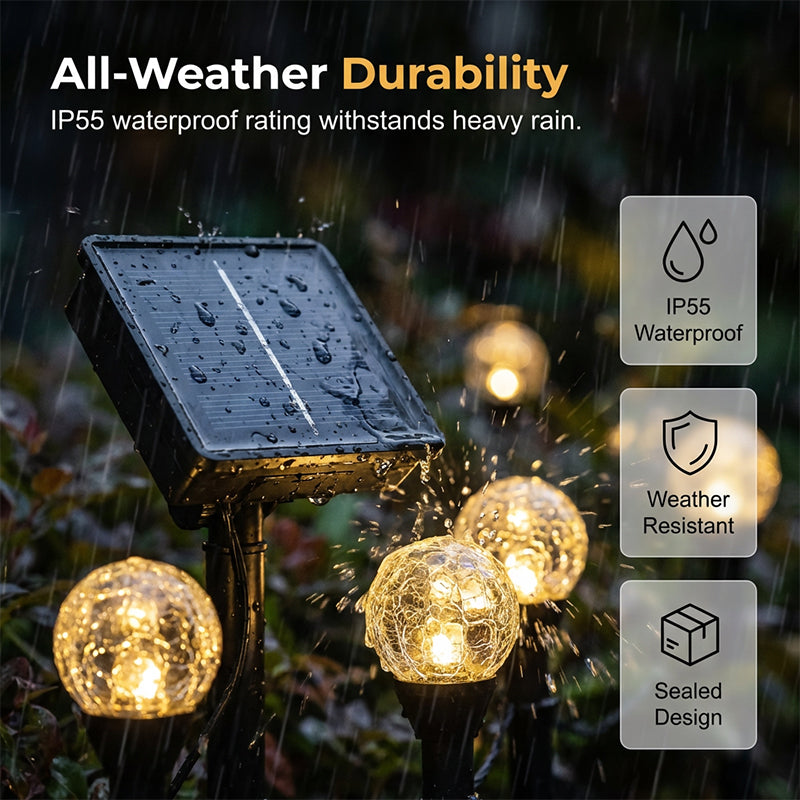 XAKAVA® Waterproof Solar String Lights - 30 Pack LED Solar Lights with Auto On/Off