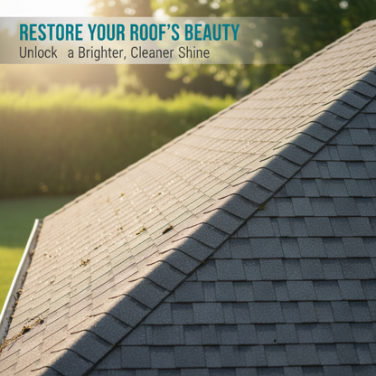 🌧️ Multi-Surface Roof Moss & Algae Cleaner Spray – Spray. Rinse. and Watch It Shine! 🏠✨ Tough on moss. gentle on plants – a cleaner roof in minutes. 🌿💧
