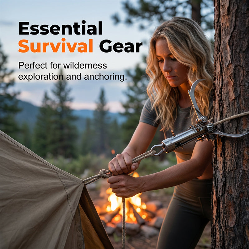 ⏰🔥LIMITED TIME 50% OFF! ⚓ Stainless Steel Folding Grappling Hook – Strong. Durable & Portable for Outdoor Adventures 🏞️✨