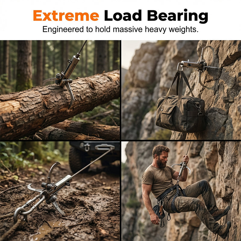 ⏰🔥LIMITED TIME 50% OFF! ⚓ Stainless Steel Folding Grappling Hook – Strong. Durable & Portable for Outdoor Adventures 🏞️✨