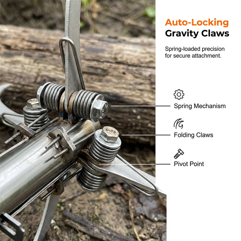 ⏰🔥LIMITED TIME 50% OFF! ⚓ Stainless Steel Folding Grappling Hook – Strong. Durable & Portable for Outdoor Adventures 🏞️✨